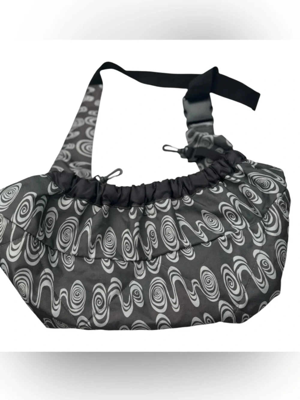 Outward Hound PoochPouch Dog Sling Carrier Gray Spiral Small Pet Up to 15 lb